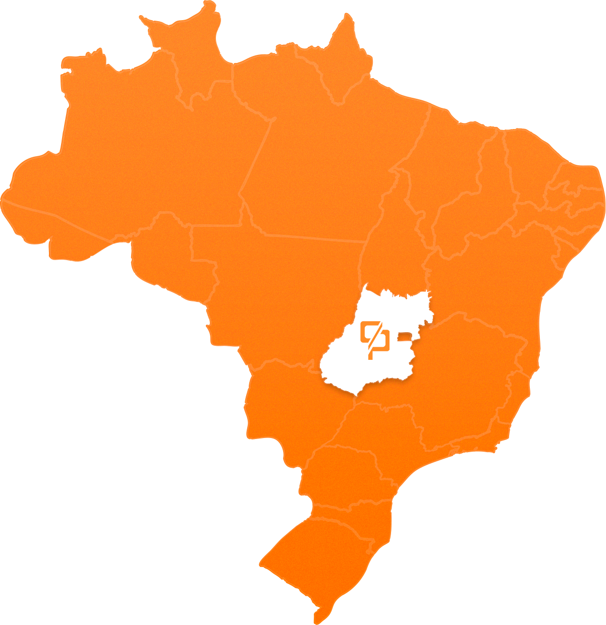 Mapa do Brasil - Cobertura Campos Peças